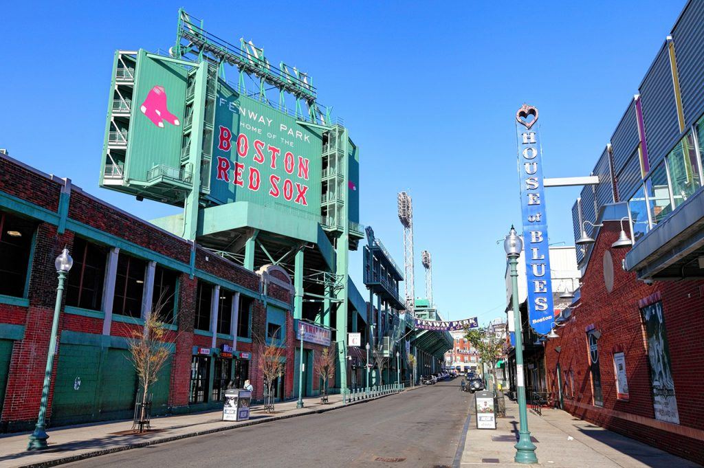 Rues autour de Fenway Park à Boston