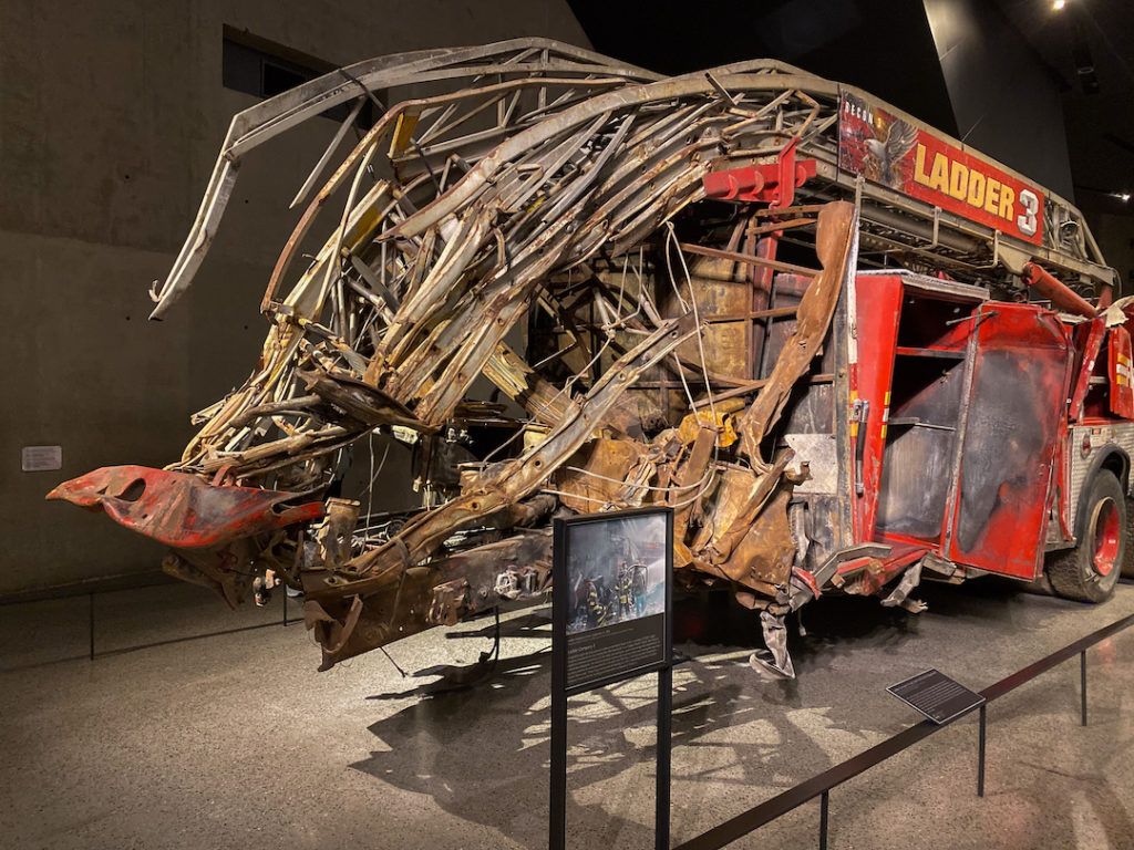 Camion exposé dans le musée du 11 septembre à New York