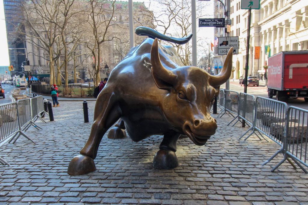 Statue du Taureau de Wall Street à New York