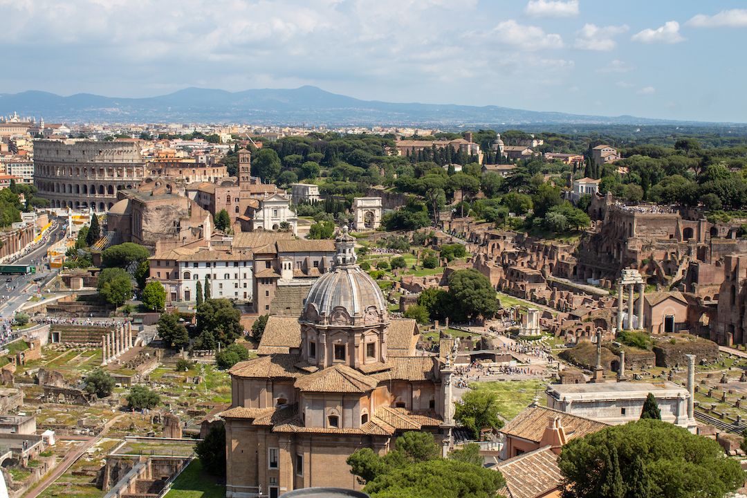 Vue depuis le Vittoriano à Rome